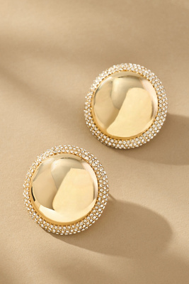 Baublebar Pamela Pave Disc Statement Stud Earrings In Gold Tone In Gold
