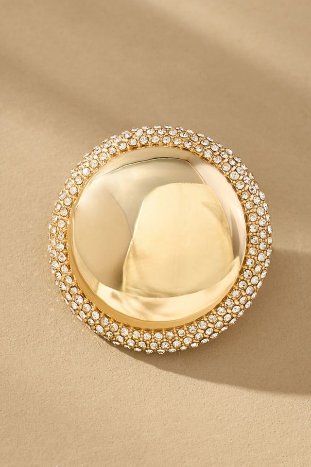 BaubleBar Pamela Pavé Button Statement Earrings #1