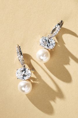 Olive Pearl Drop Earrings | Anthropologie