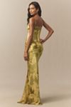 De La Vali Cleodora Silk Corset Maxi Gown