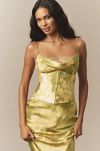 green emerald velvet dress OLYMPIA MAXI DRESS IN PALM GREEN VISCOSE CDC  DE LA VALI OFFICIAL