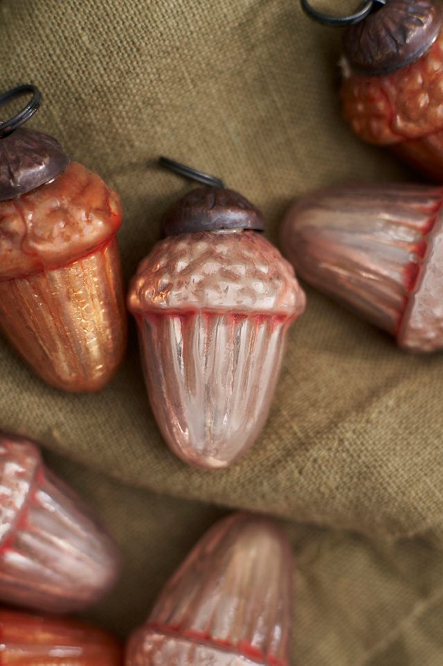 Miniature Glass Acorn Ornaments, Set of 36 #1