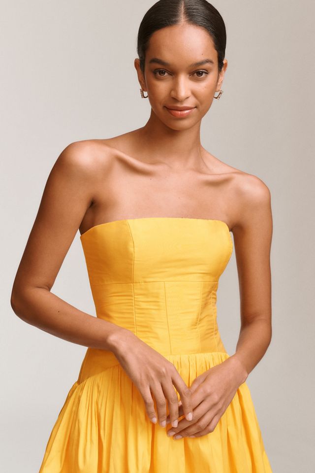 BHLDN Strapless Drop-Waist Bubble Midi Dress #2
