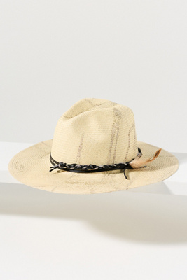 Ortus Guama Flat-brim Straw Hat In Sand