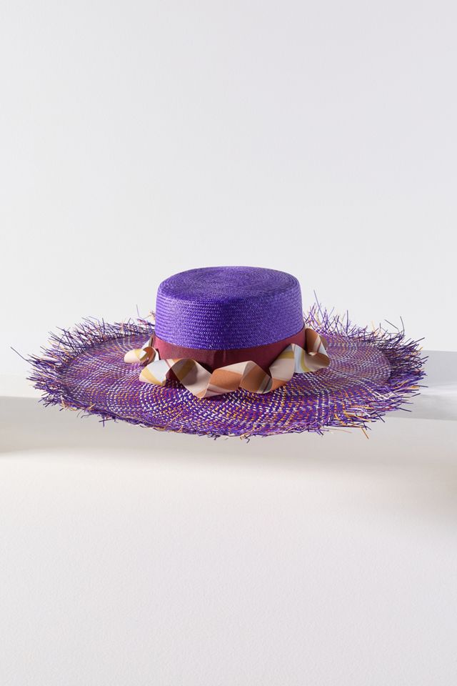 Ortus Gulupa Fringe Straw Boater #1