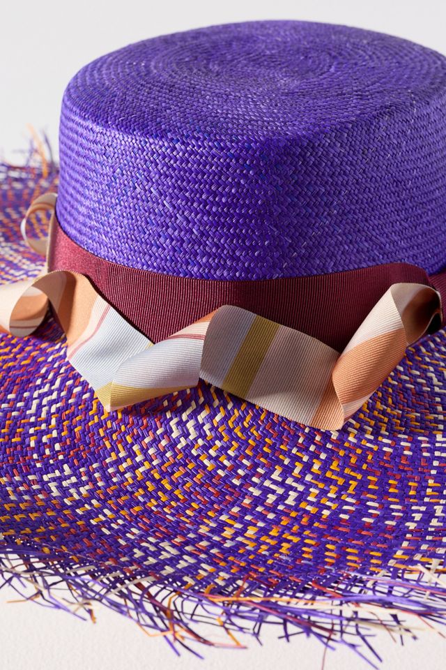 Ortus Gulupa Fringe Straw Boater #2