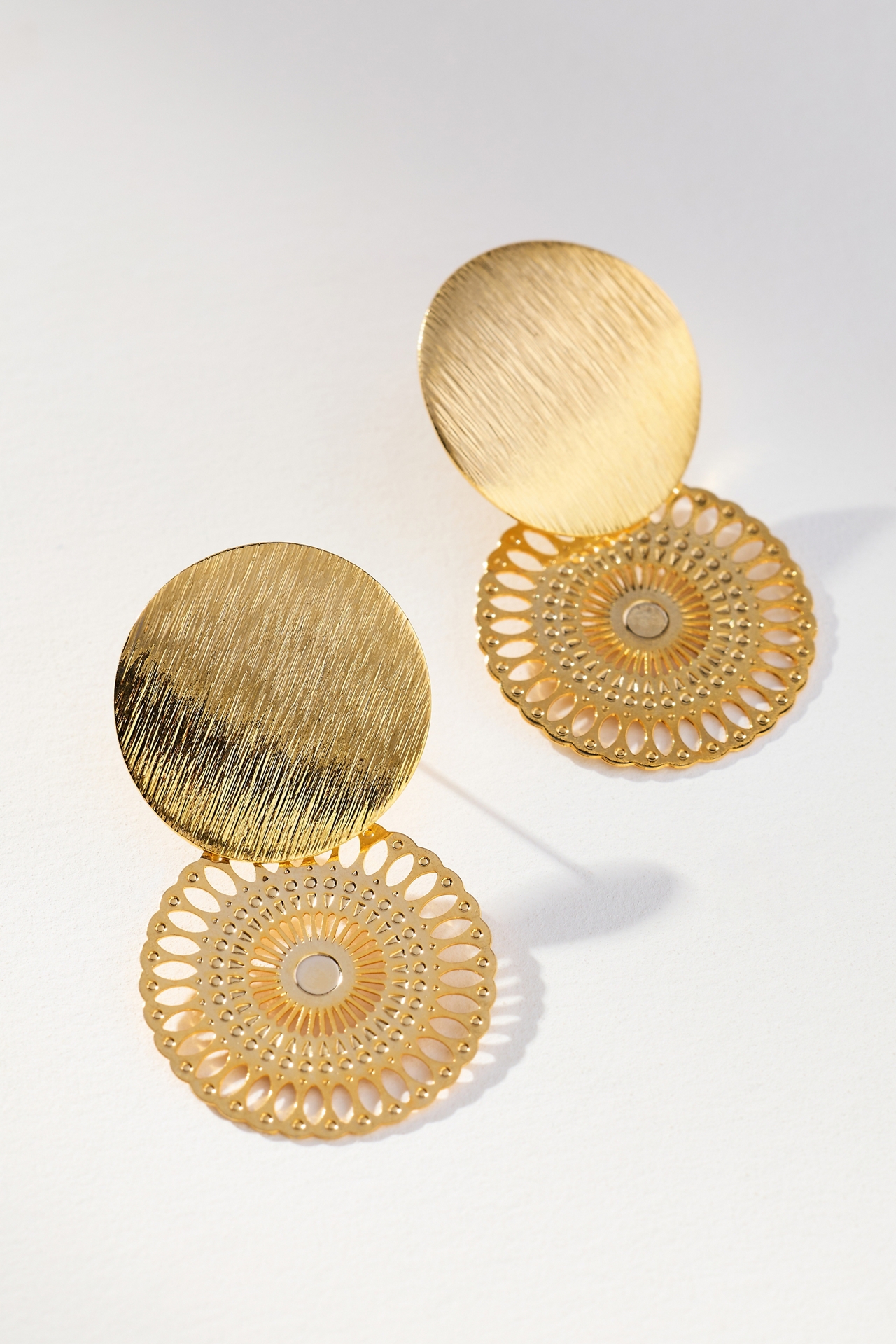 Ortus Yaa Double Circle Drop Earrings