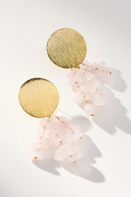 Ortus Mila Quartz Drop Earrings In Gold