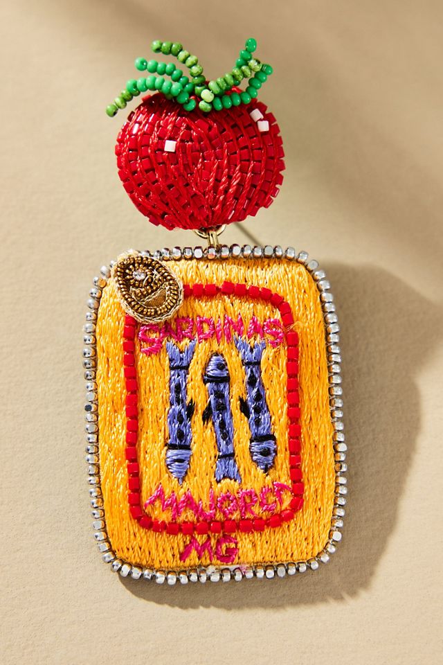 Mignonne Gavigan Mariela Beaded Tinned Fish Drop Earrings #1