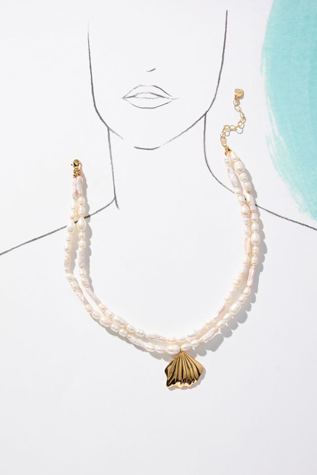 Frasier Sterling Tropea Pearl Charm Necklace #1
