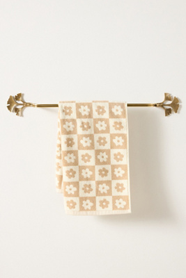 Anthropologie Gingko Leaf Brass Towel Bar In Gold