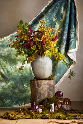 Cement + Bamboo Floor Vase