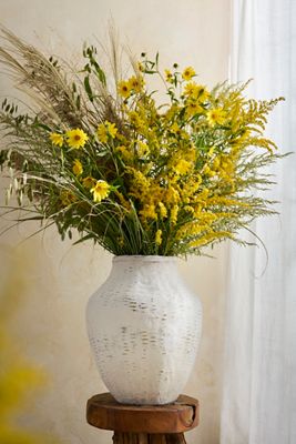 Cement + Bamboo Floor Vase