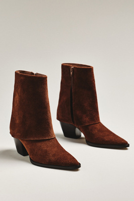 Matisse Ella Foldover Ankle Boots In Brown