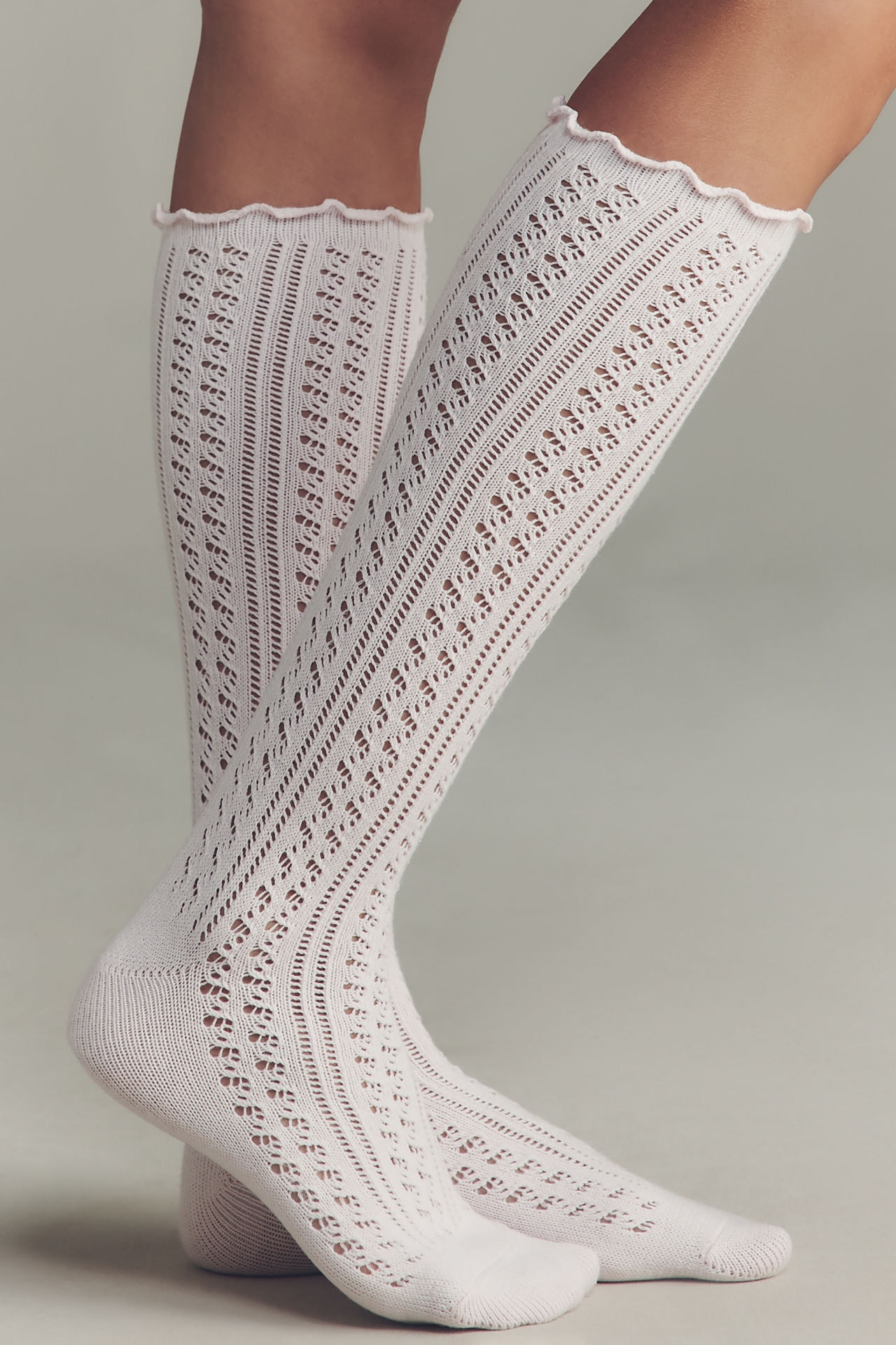 Pointelle Knee-High Socks
