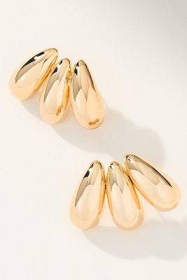 Fanned Metal Post Earrings