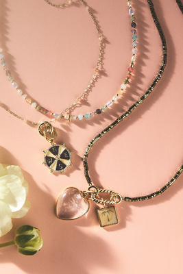 By Anthropologie Shades Of Sea Layered Necklaces: Delicate Charm Edition
