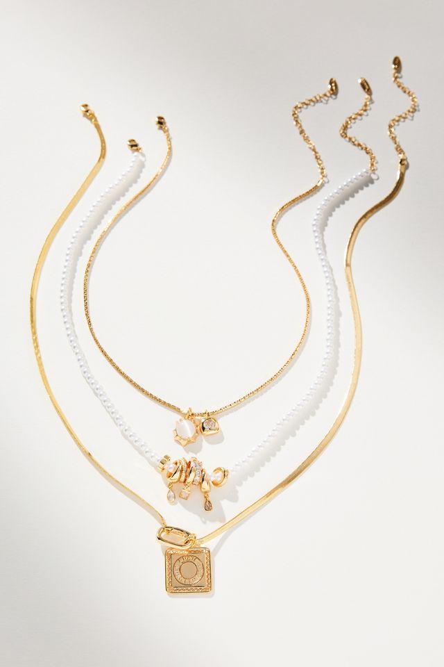 Shades of Sea Layered Necklaces: Delicate Charm Edition #2