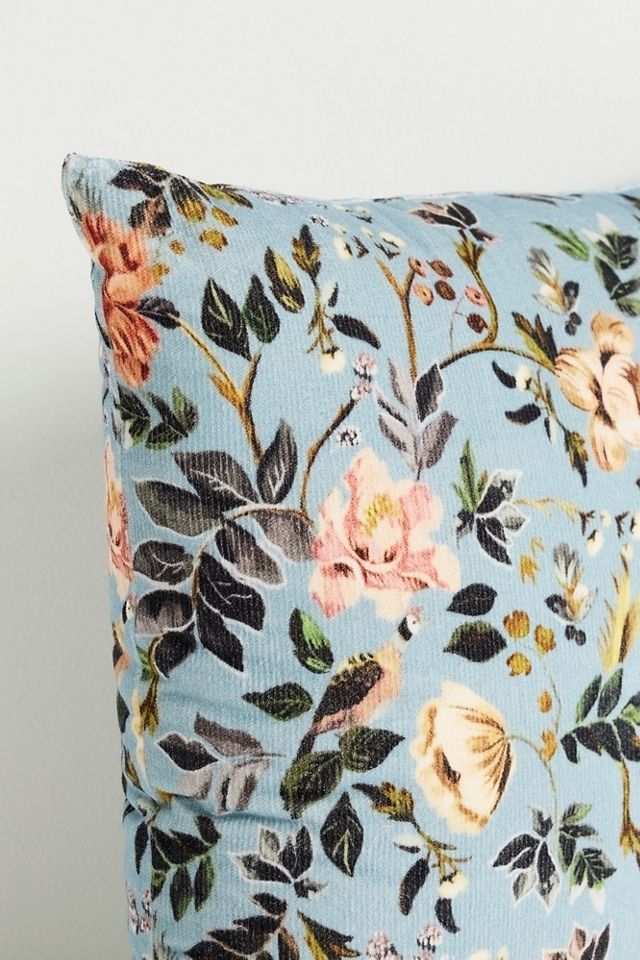 Seren Samt Cord Kissen mit Blumenmuster #2