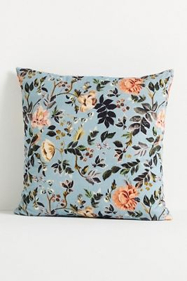 Seren Velvet Corduroy Printed Floral Pillow