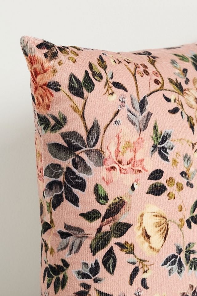 Seren Velvet Corduroy Printed Floral Pillow #1