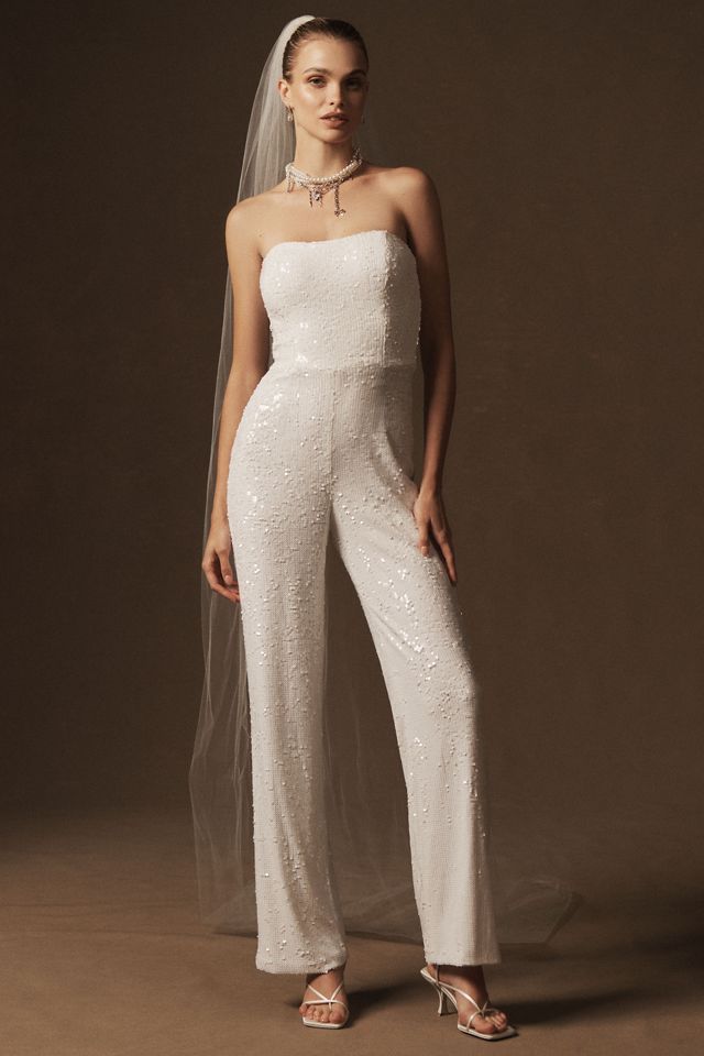 Dress The Population Andy Strapless Sequin Jumpsuit #3