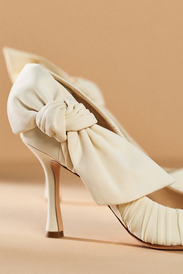 Badgley Mischka Vanesa Ruched Bow Heels #2