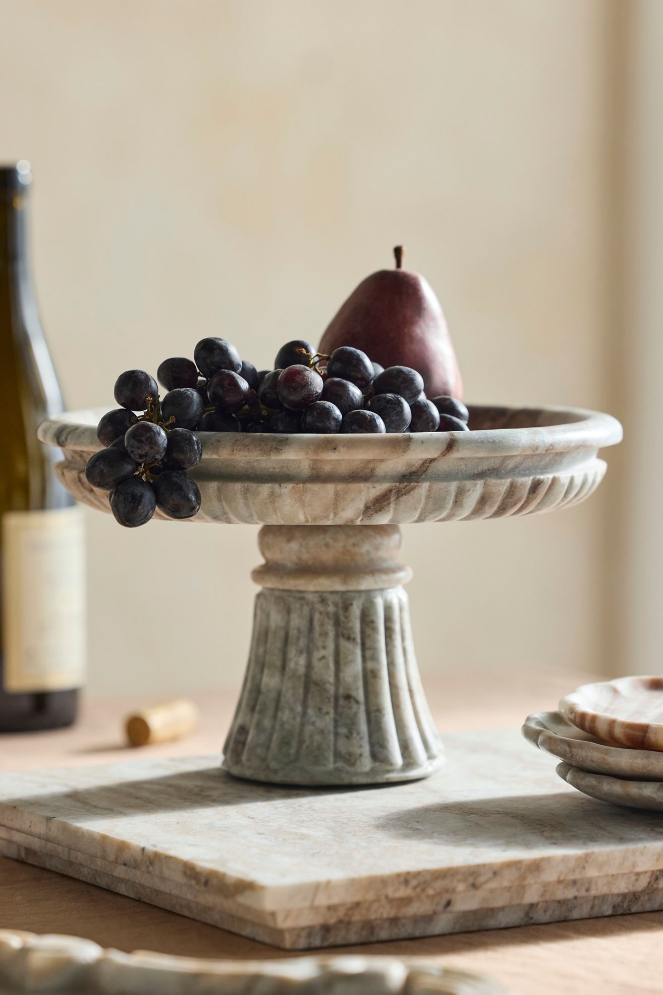 Neo Marble Footed Serving Bowl - Multi, Standard, One Size