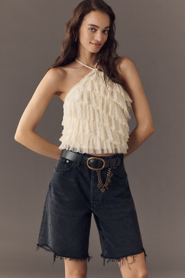 By Anthropologie Charm Chain Oval Buckle Belt