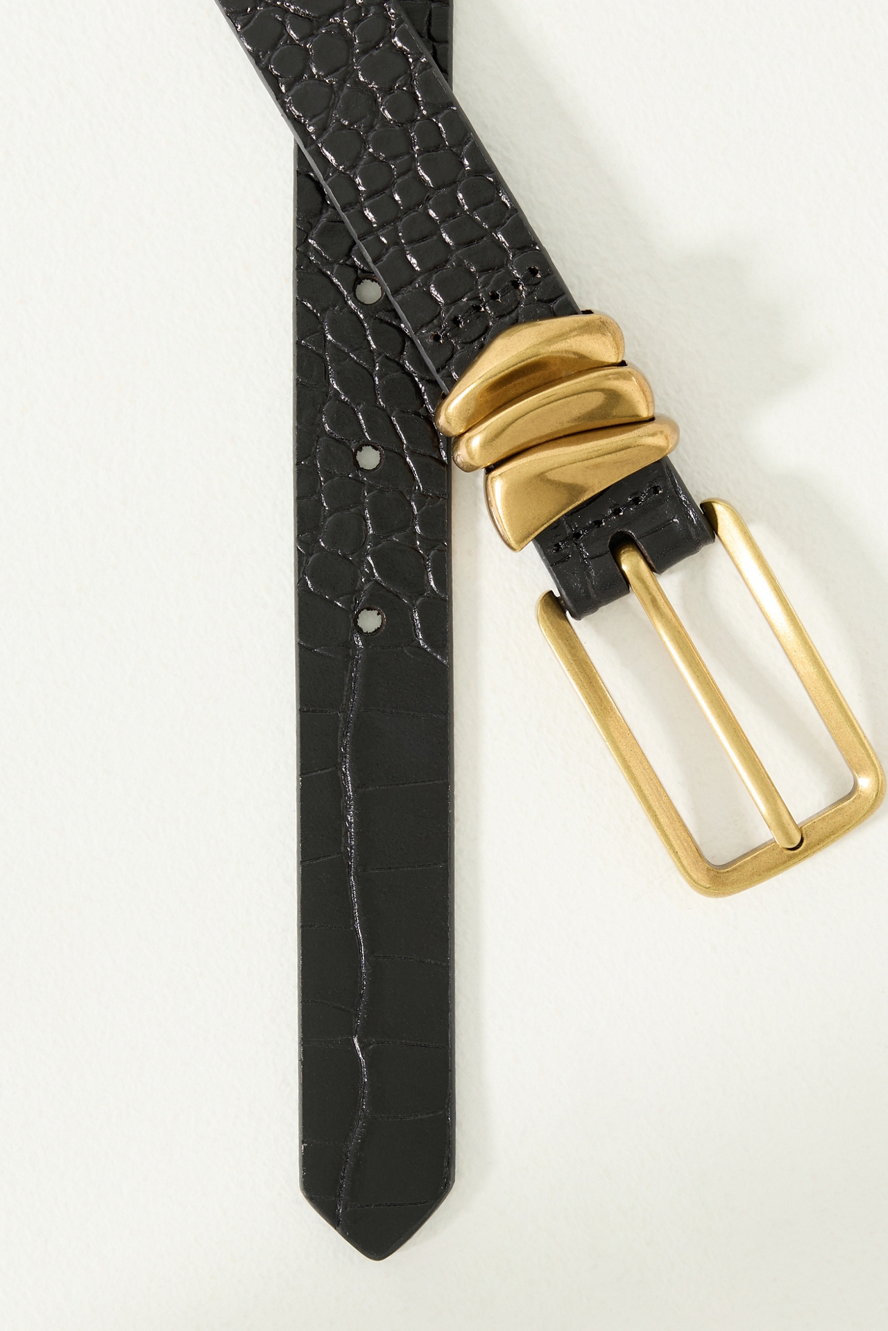 Square Buckle Keeper Belt
