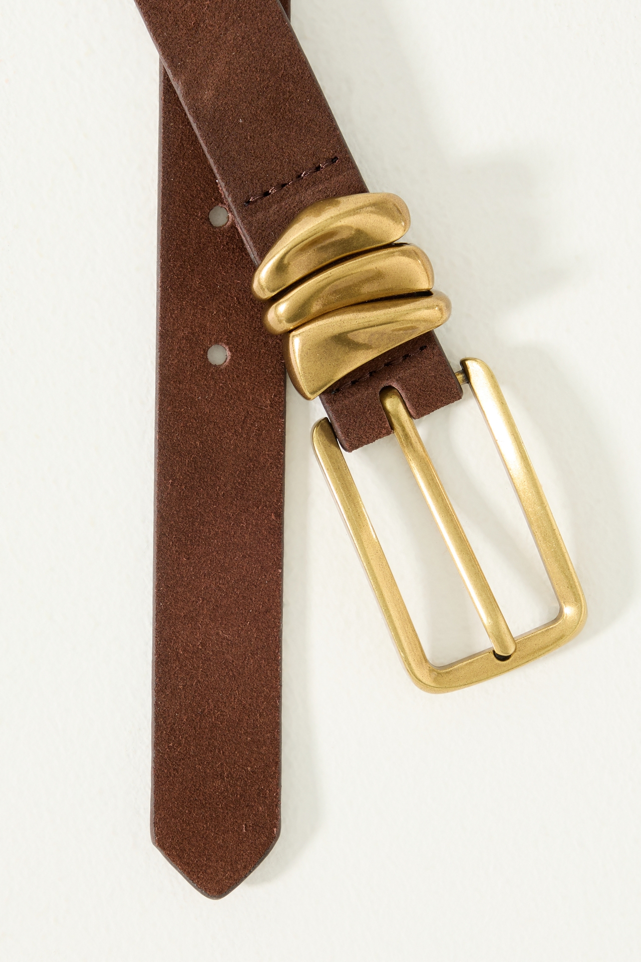 Square Buckle Keeper Belt
