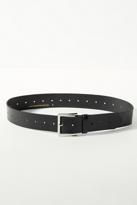 By Anthropologie Adjustable Square Buckle Belt In Black