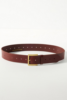 By Anthropologie Adjustable Square Buckle Belt In Brown