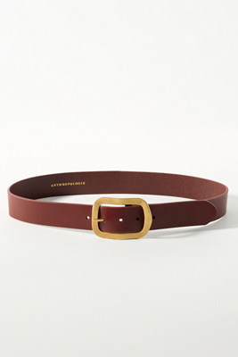 By Anthropologie Square Buckle Belt In Brown