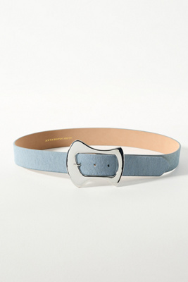 By Anthropologie Statement Buckle Belt In Blue