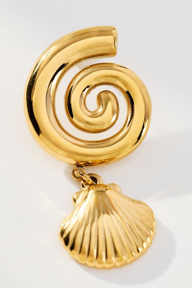 Casa Clara Sky Swirl Shell Drop Earrings #1
