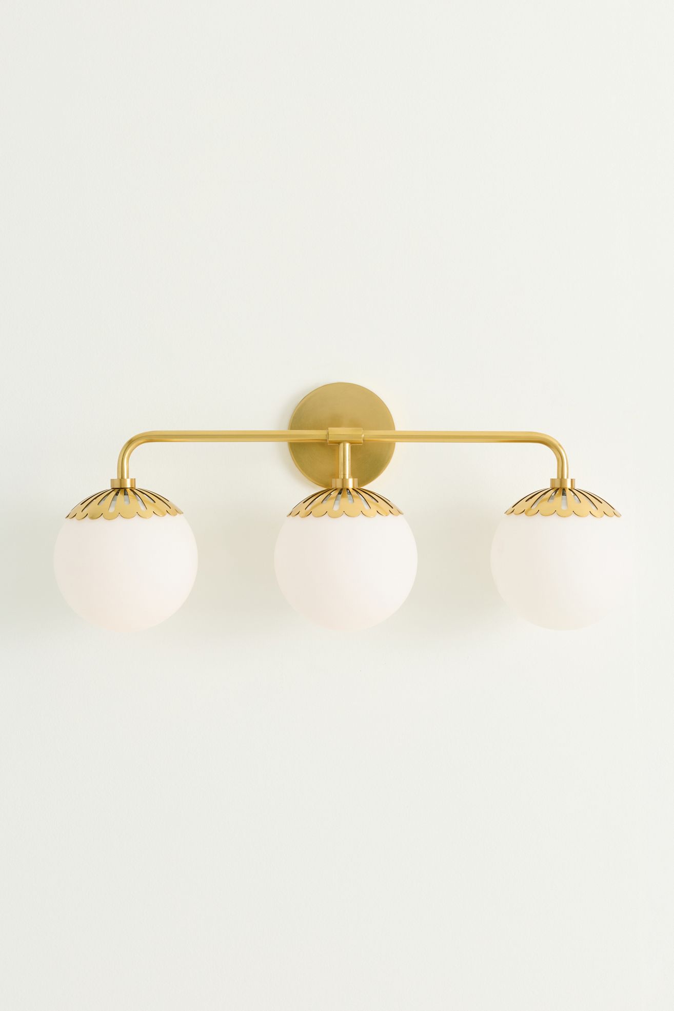 Paige Triple Bath Vanity Sconce Wall Light - Brass, Standard, One Size