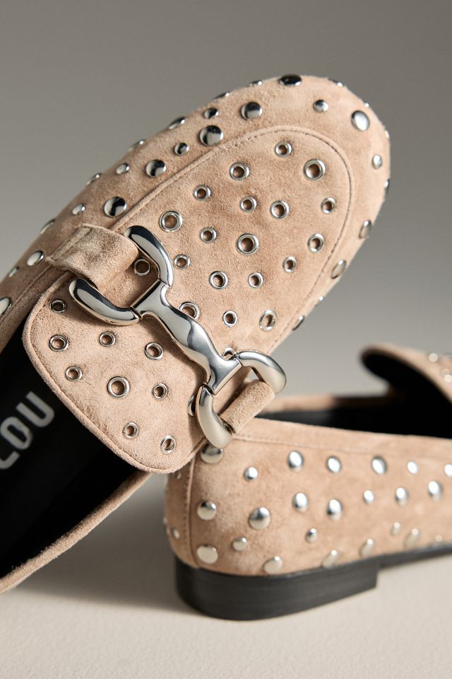 Bibi Lou Zagreb Suede Studded Loafers #2