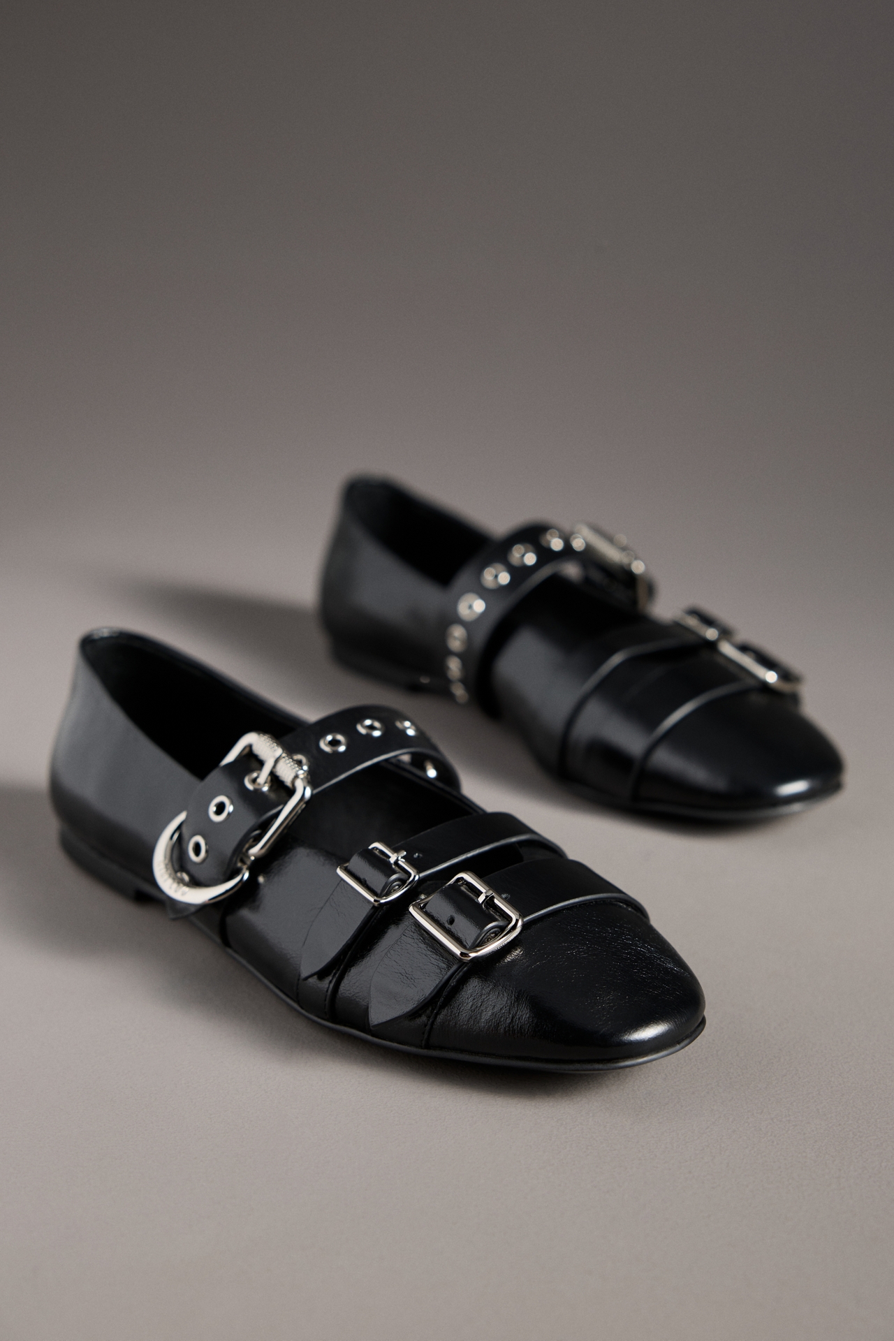 Lola Cruz Multi Moto Ballet Flats