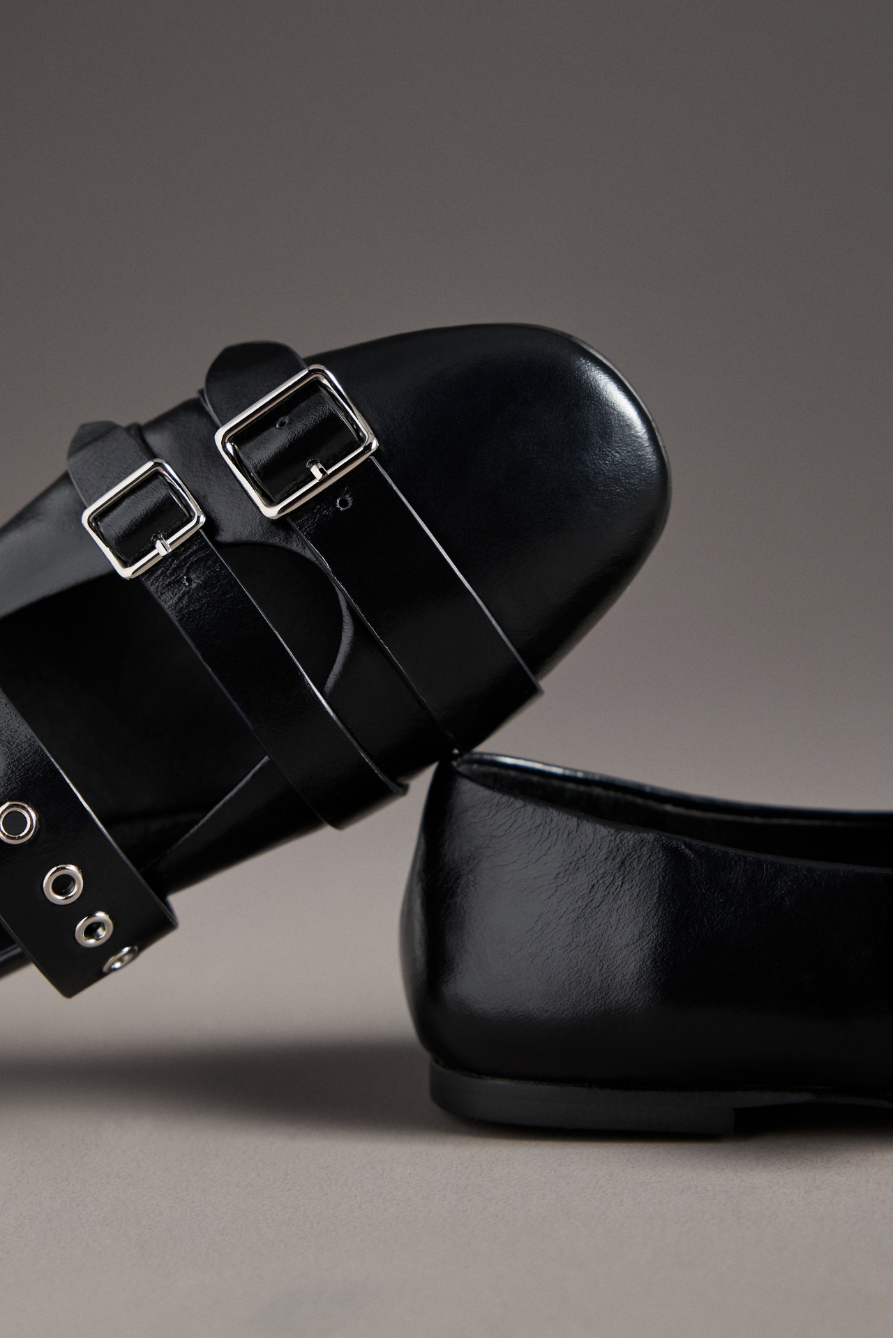 Lola Cruz Multi Moto Ballet Flats