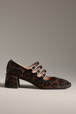 Bibi Lou Multi-strap Mary Jane Heels In Black