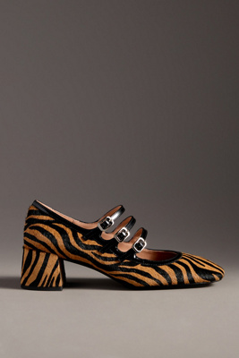Bibi Lou Multi-strap Mary Jane Heels In Sand