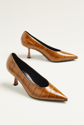Bibi Lou Pointed-toe Pumps In Brown