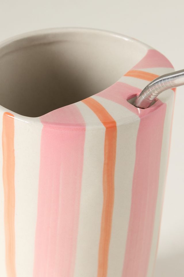 Daily Stripe Stoneware Demi Lid Sipper #2