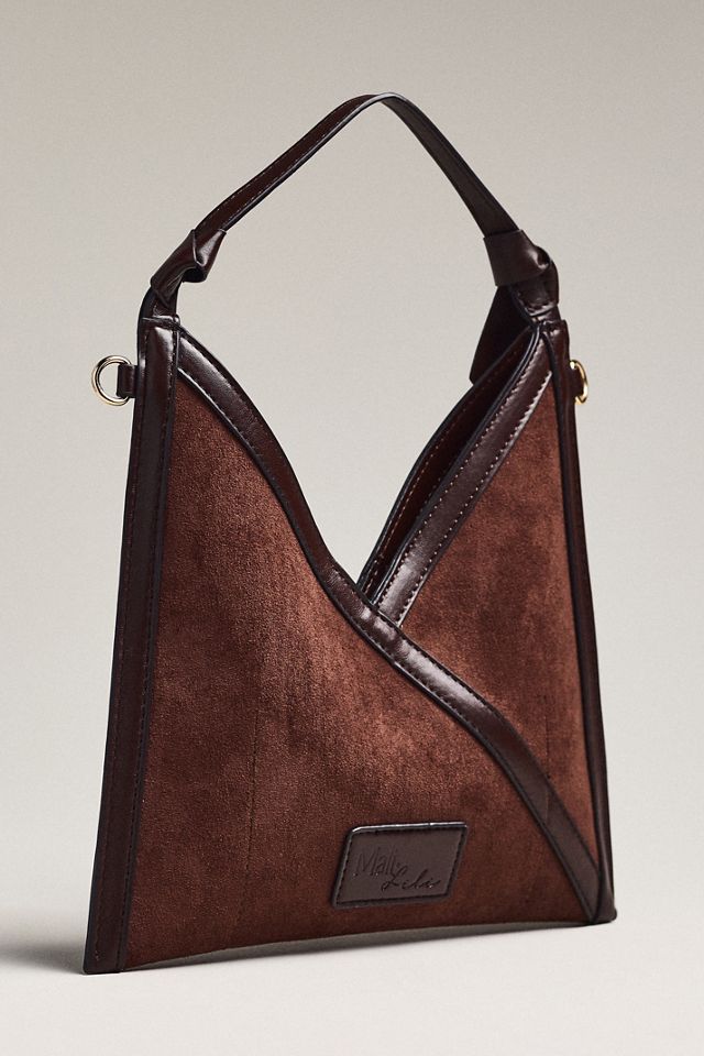 Mali + Lili Madeline Faux-Suede Triangular Mini Crossbody Bag