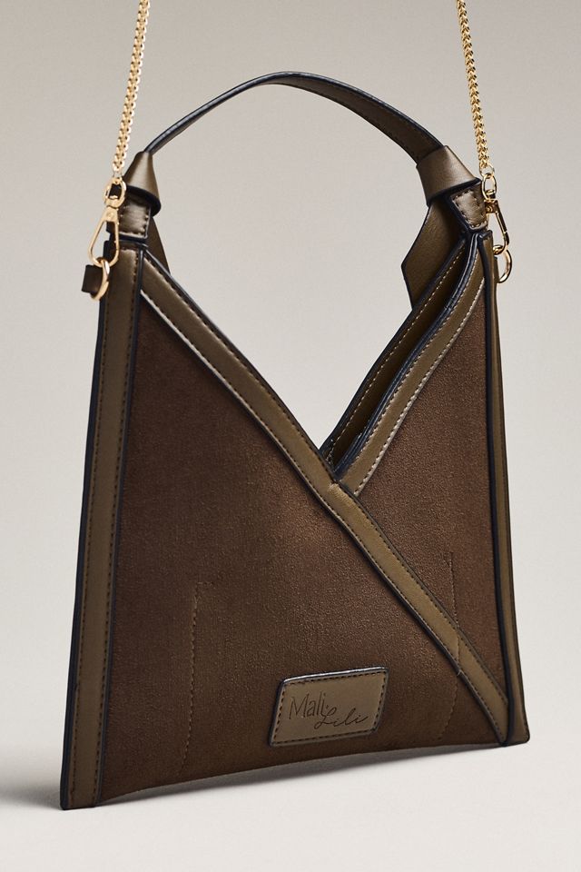 Mali + Lili Madeline Faux-Suede Triangular Mini Crossbody Bag #1