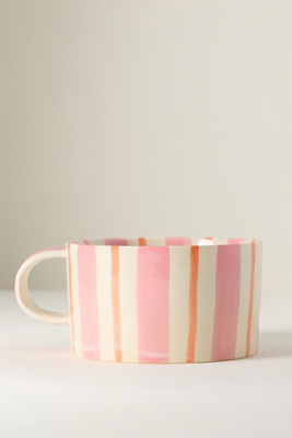 Anthropologie Daily Stripe Soup Mug