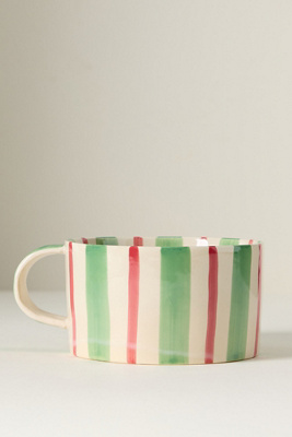 Anthropologie Daily Stripe Soup Mug