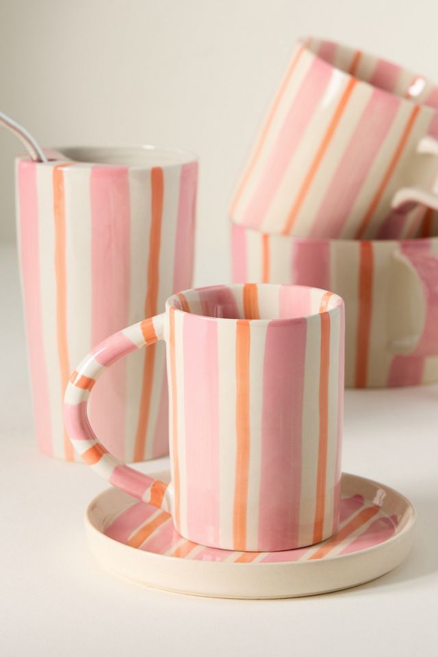 Daily Stripe Stoneware Espresso Cup & Saucer #1
