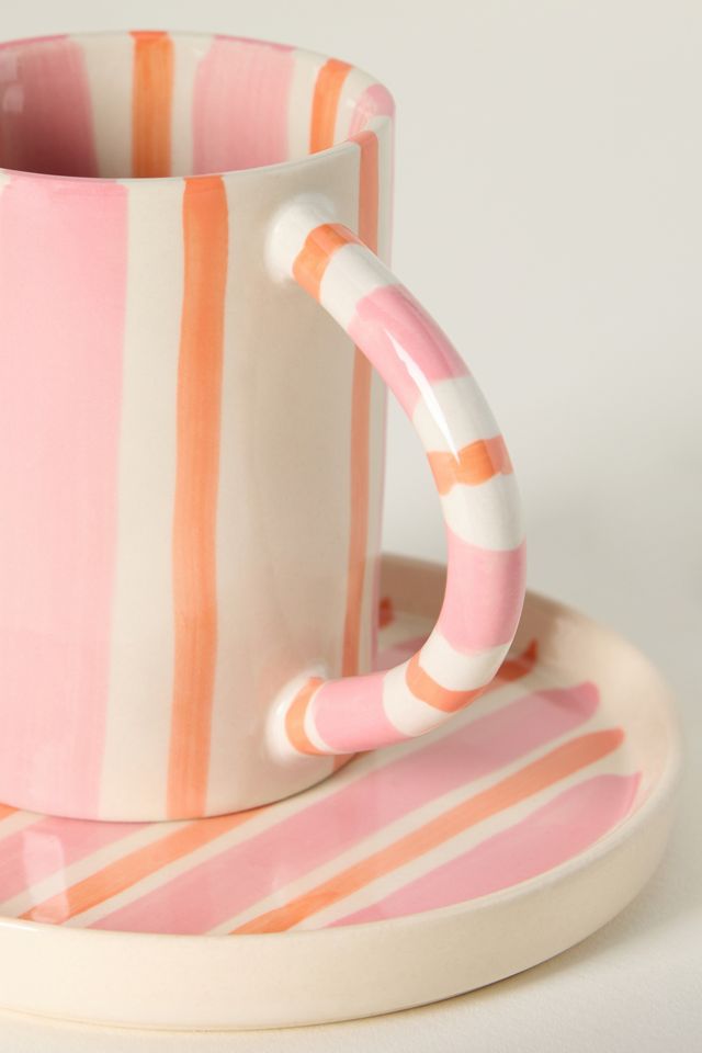 Daily Stripe Stoneware Espresso Cup & Saucer #2